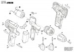 Bosch 3 603 J85 001 Psr 1080 Li Cordless Drill Driver 10.8 V / Eu Spare Parts